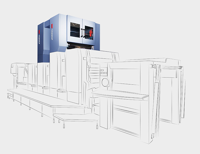 MK 1020CF 冷燙單元
技術(shù)描述：冷燙印技術(shù)
在膠印機(jī)上加裝冷燙單元，完成先燙后印或先印后燙，擺桿跳步能有效節(jié)約電化鋁。